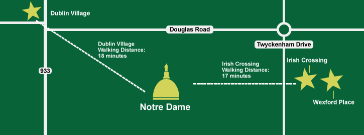 Notre Dame University Student Housing Map